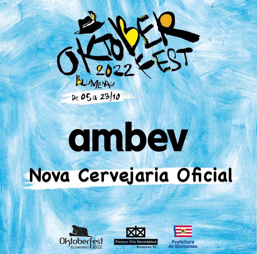Ambev será a cervejaria oficial da 37ª Oktoberfest Blumenau