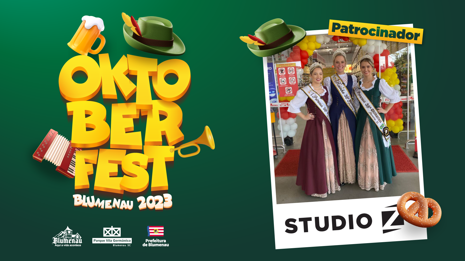 Pela primeira vez, Studio Z patrocina a Oktoberfest Blumenau