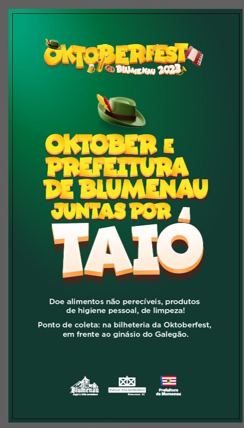 Prefeitura de Blumenau lança campanha de arrecadação de donativos para Taió